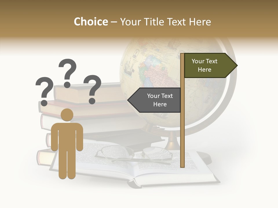 Bookcase Information Earth PowerPoint Template