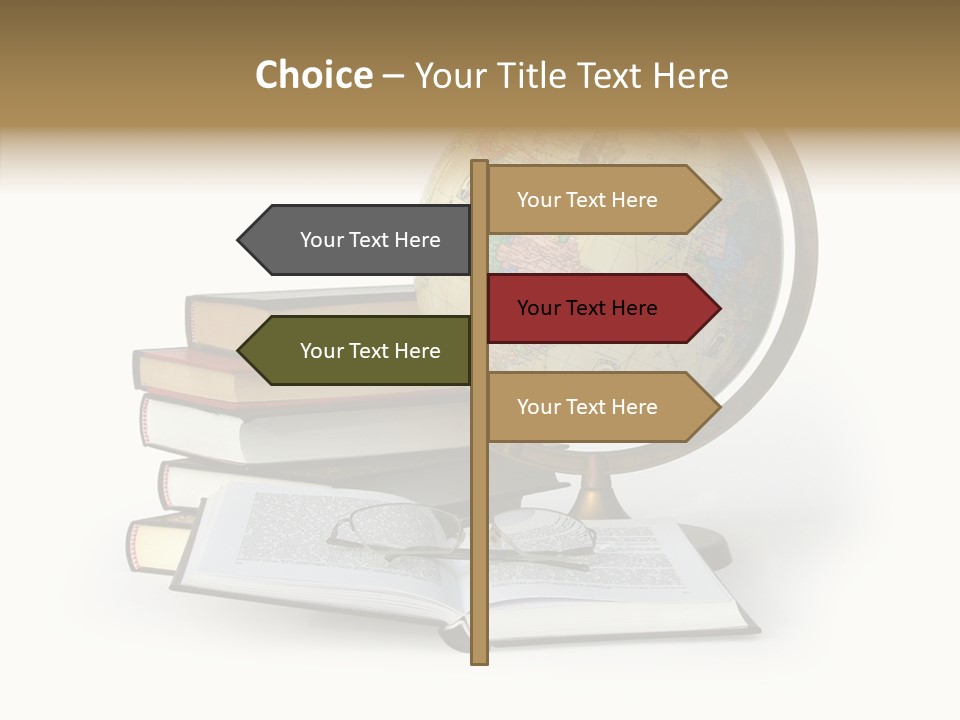 Bookcase Information Earth PowerPoint Template
