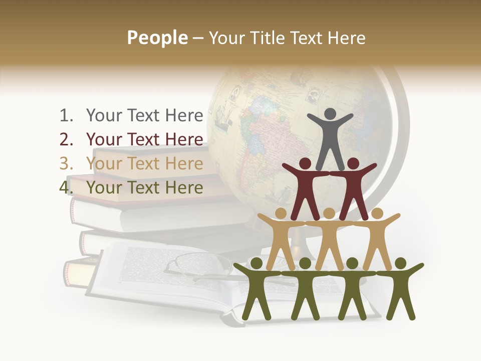 Bookcase Information Earth PowerPoint Template