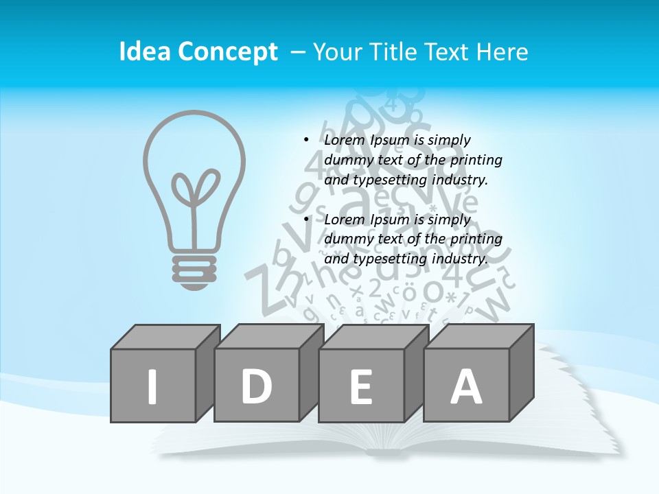 Symbol Pencil Text PowerPoint Template