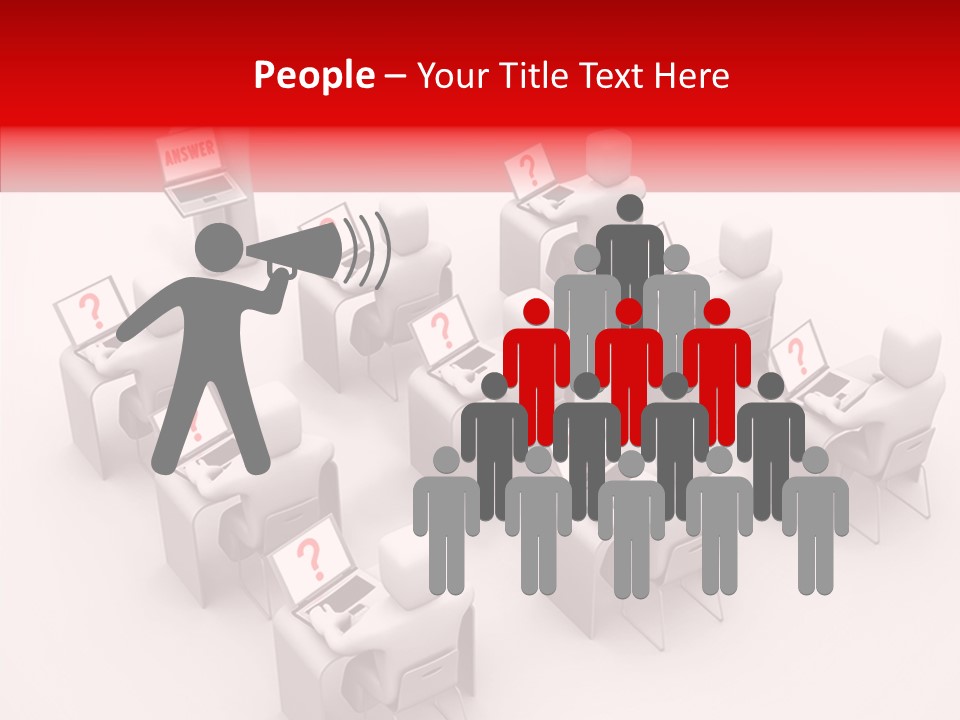 Teach Teamwork Person PowerPoint Template