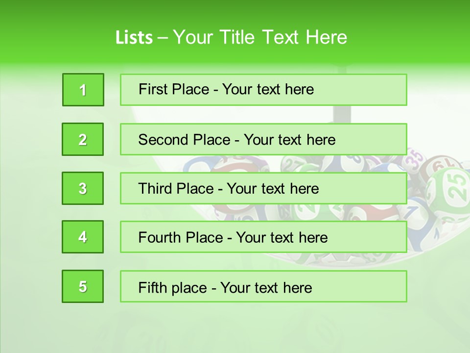 Play Gamble Lottery PowerPoint Template
