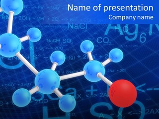 Reaction Particle Molecules PowerPoint Template