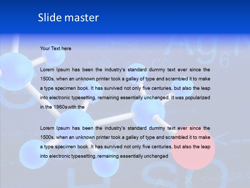 Reaction Particle Molecules PowerPoint Template
