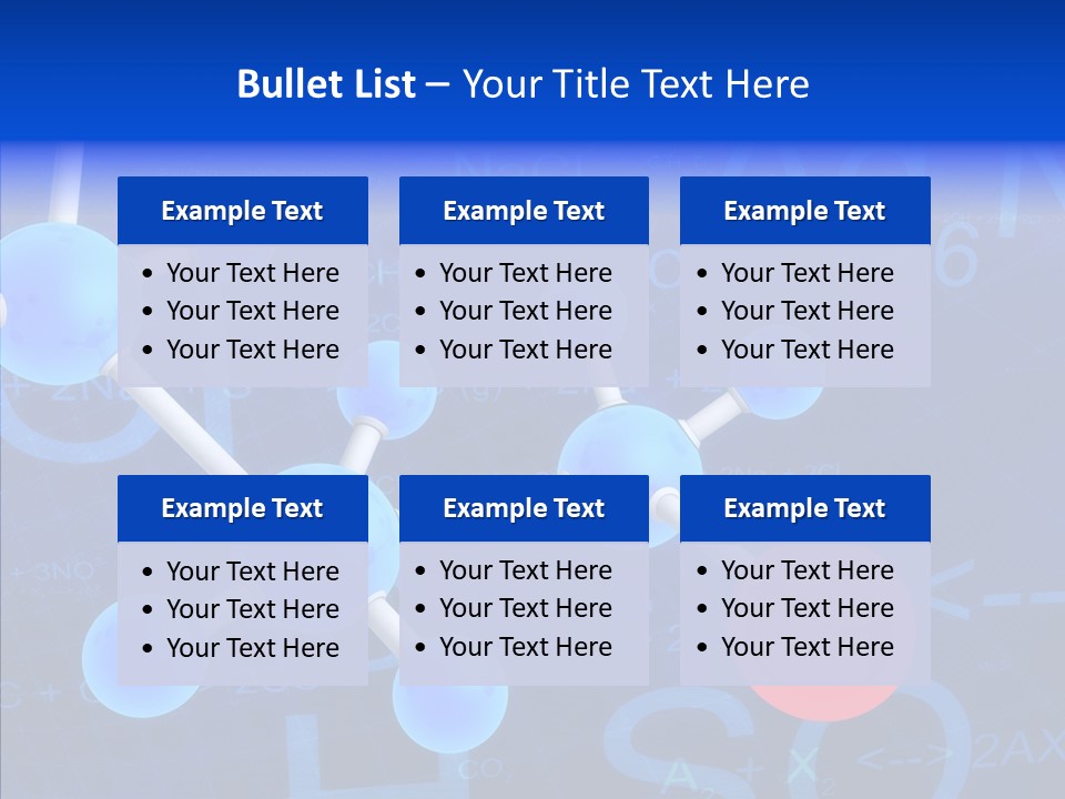 Reaction Particle Molecules PowerPoint Template