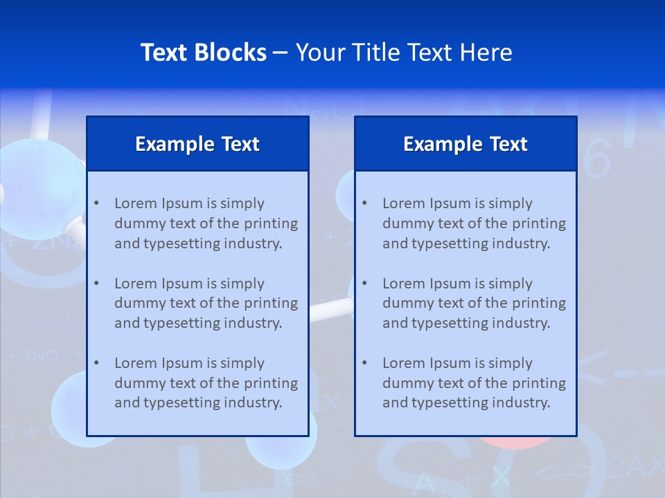 Reaction Particle Molecules PowerPoint Template