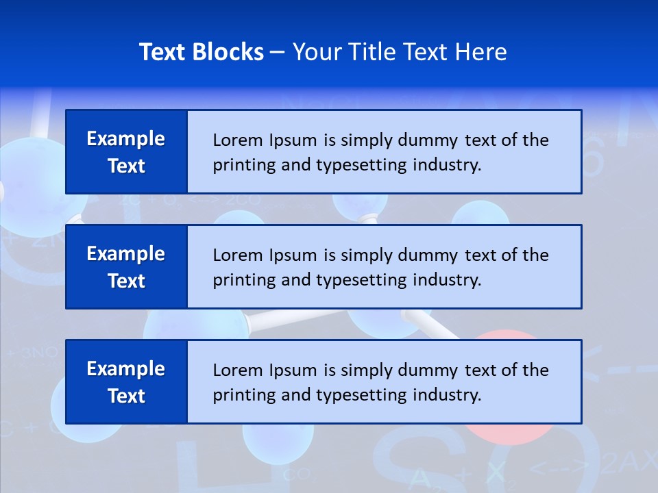 Reaction Particle Molecules PowerPoint Template