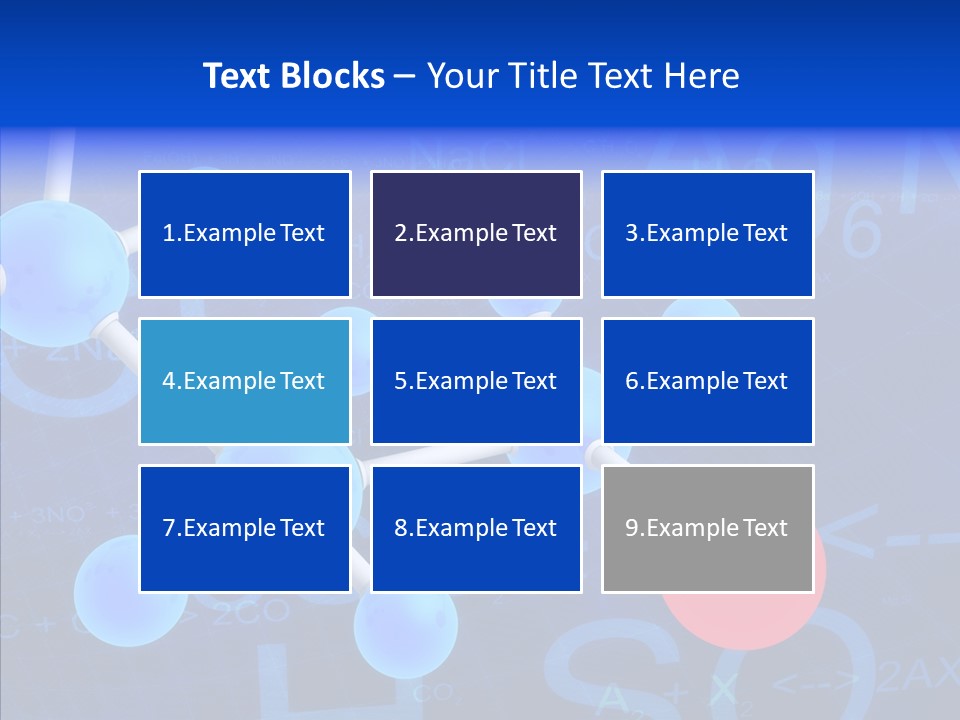 Reaction Particle Molecules PowerPoint Template