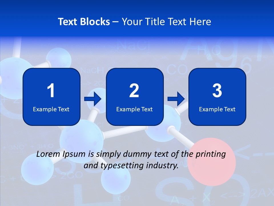 Reaction Particle Molecules PowerPoint Template