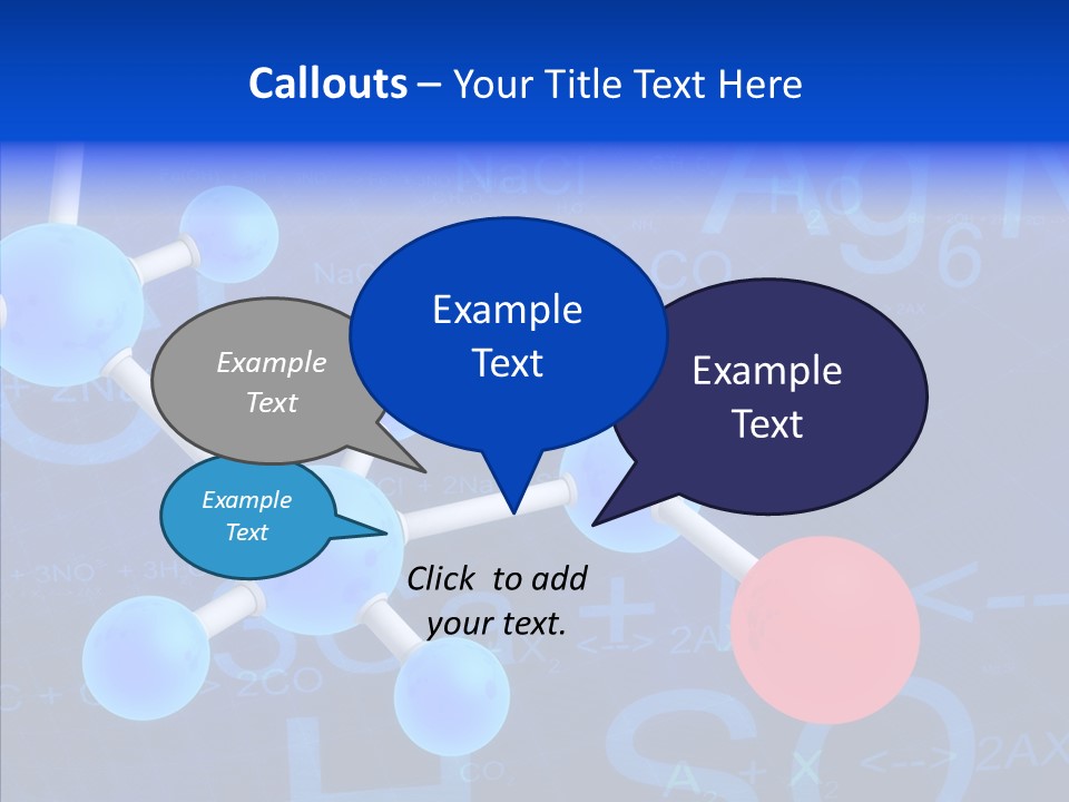 Reaction Particle Molecules PowerPoint Template