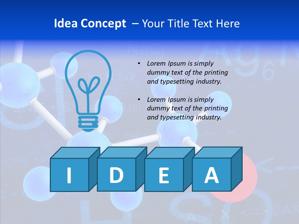 Reaction Particle Molecules PowerPoint Template