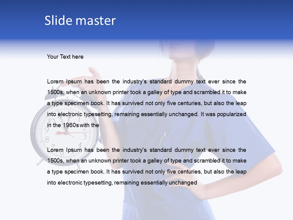 Showing Big Caucasian PowerPoint Template