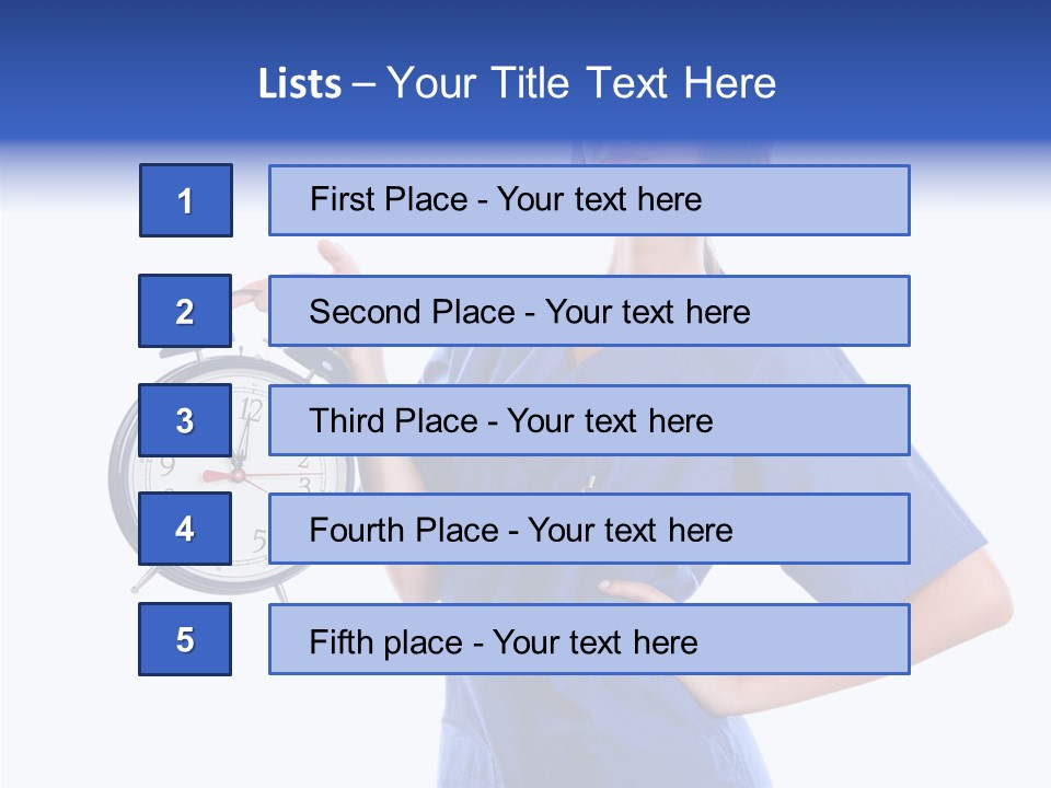 Showing Big Caucasian PowerPoint Template