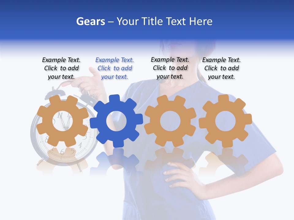 Showing Big Caucasian PowerPoint Template