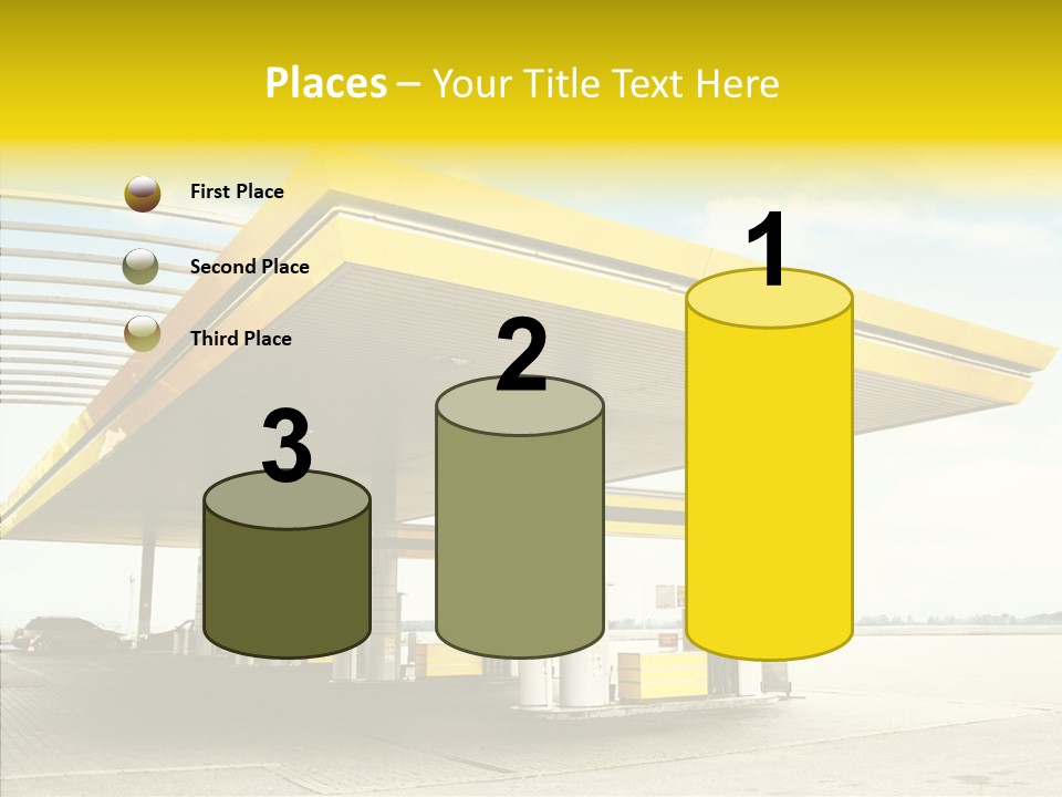 Village Gasoline Vehicle PowerPoint Template