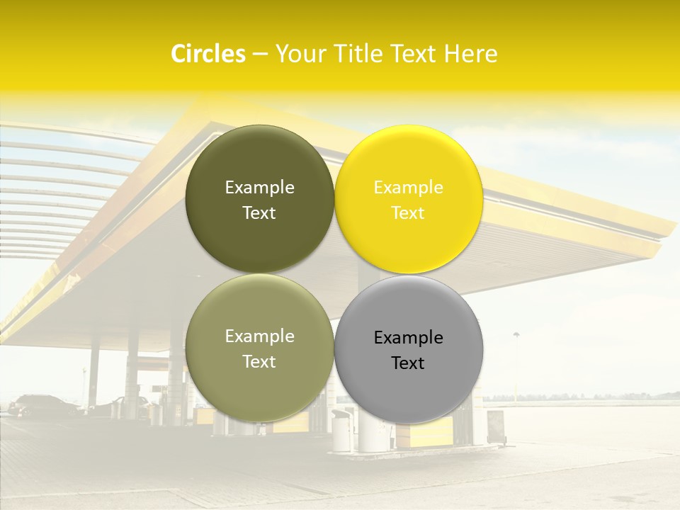 Village Gasoline Vehicle PowerPoint Template