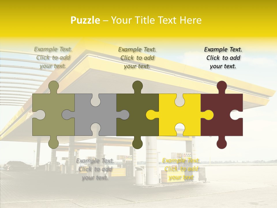 Village Gasoline Vehicle PowerPoint Template