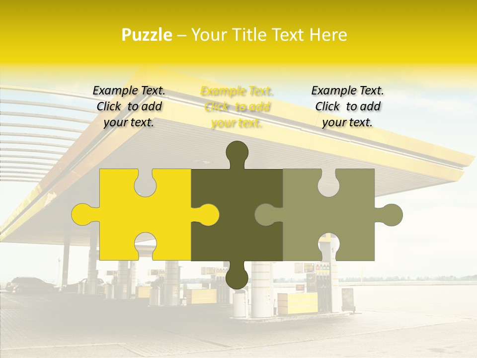 Village Gasoline Vehicle PowerPoint Template