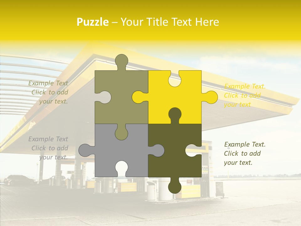 Village Gasoline Vehicle PowerPoint Template