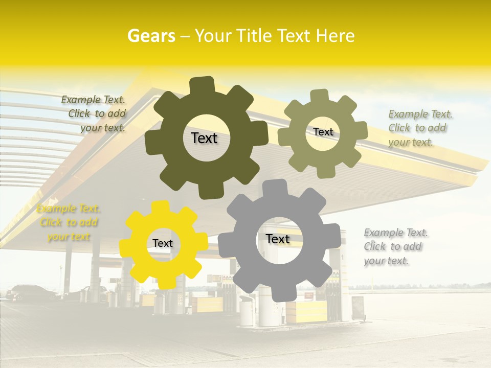 Village Gasoline Vehicle PowerPoint Template