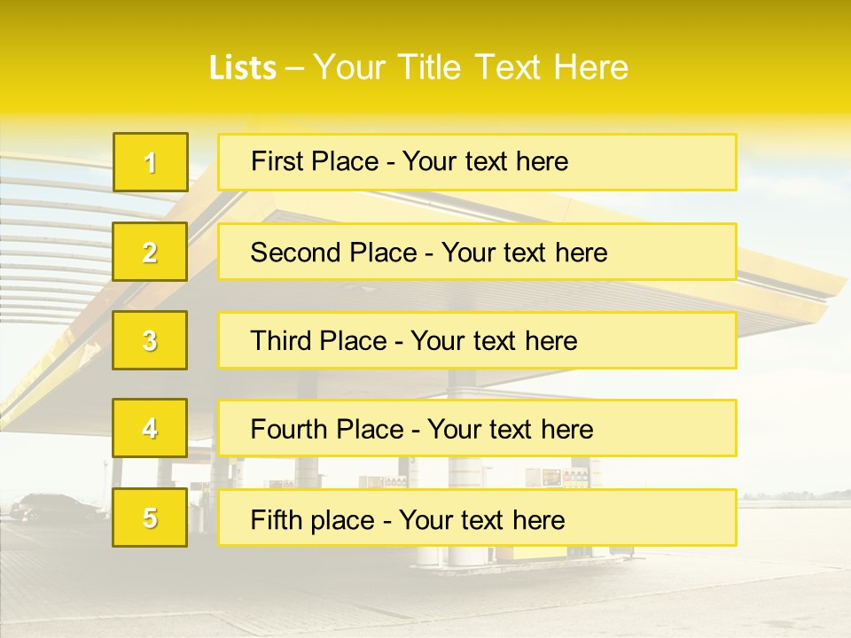 Village Gasoline Vehicle PowerPoint Template