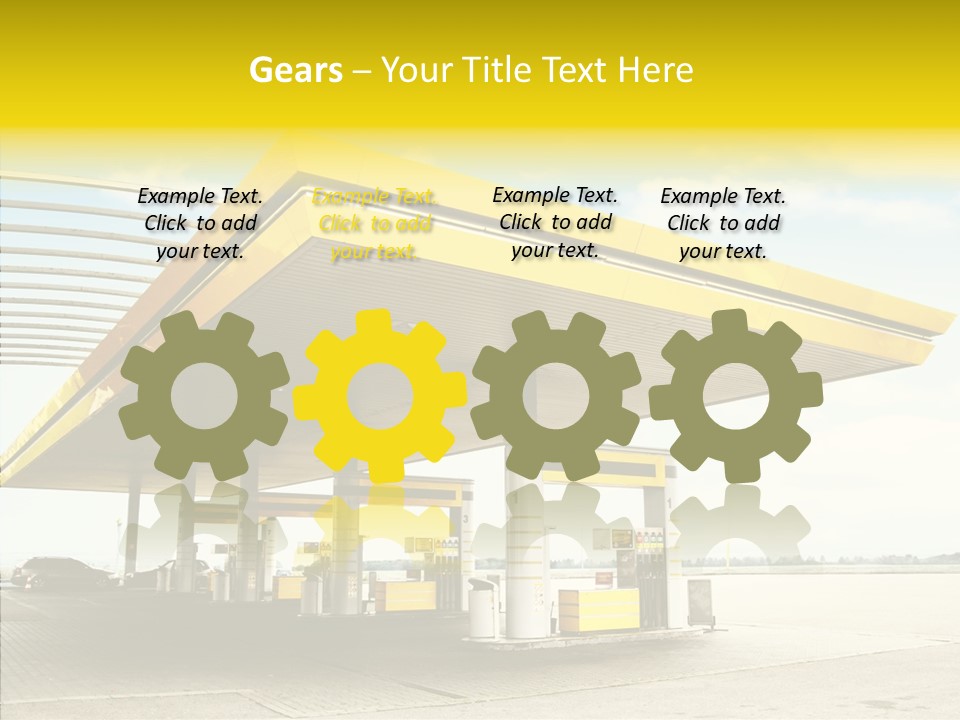 Village Gasoline Vehicle PowerPoint Template