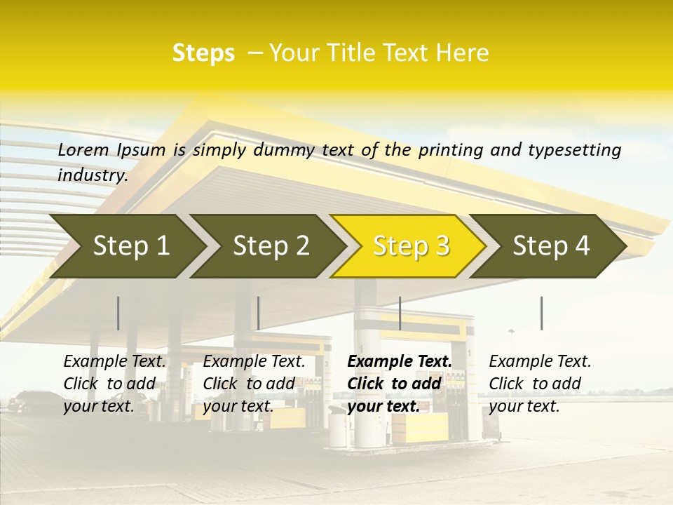 Village Gasoline Vehicle PowerPoint Template