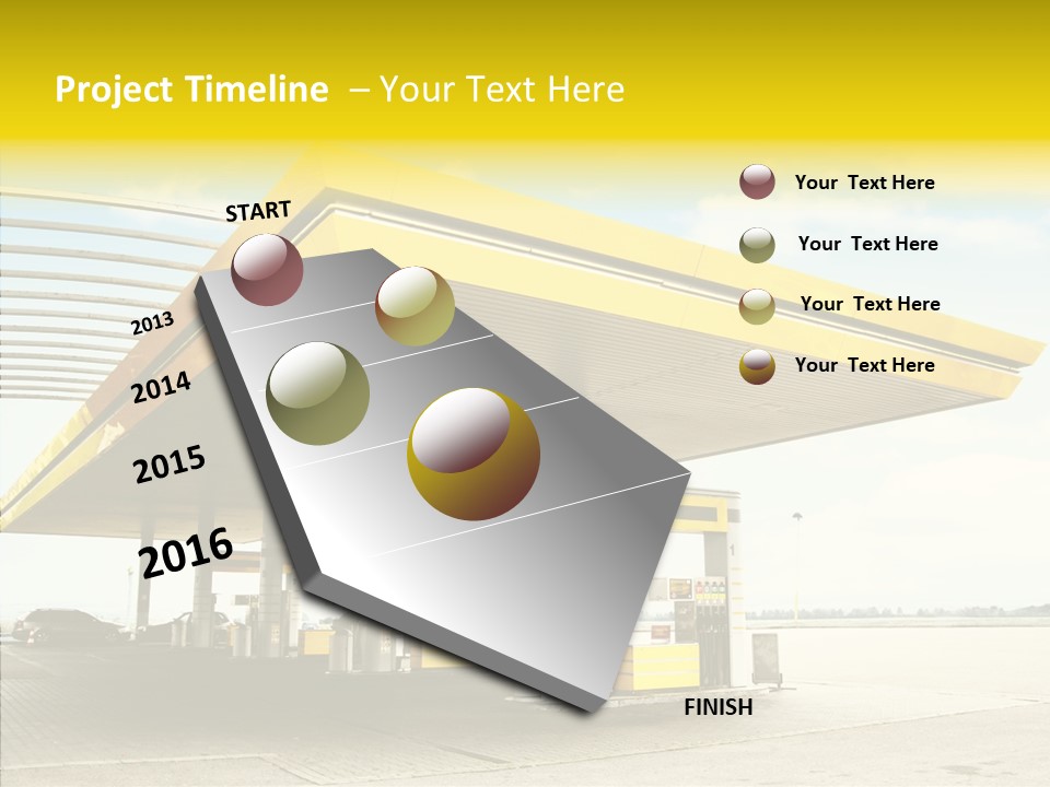Village Gasoline Vehicle PowerPoint Template