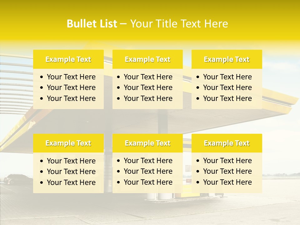 Village Gasoline Vehicle PowerPoint Template
