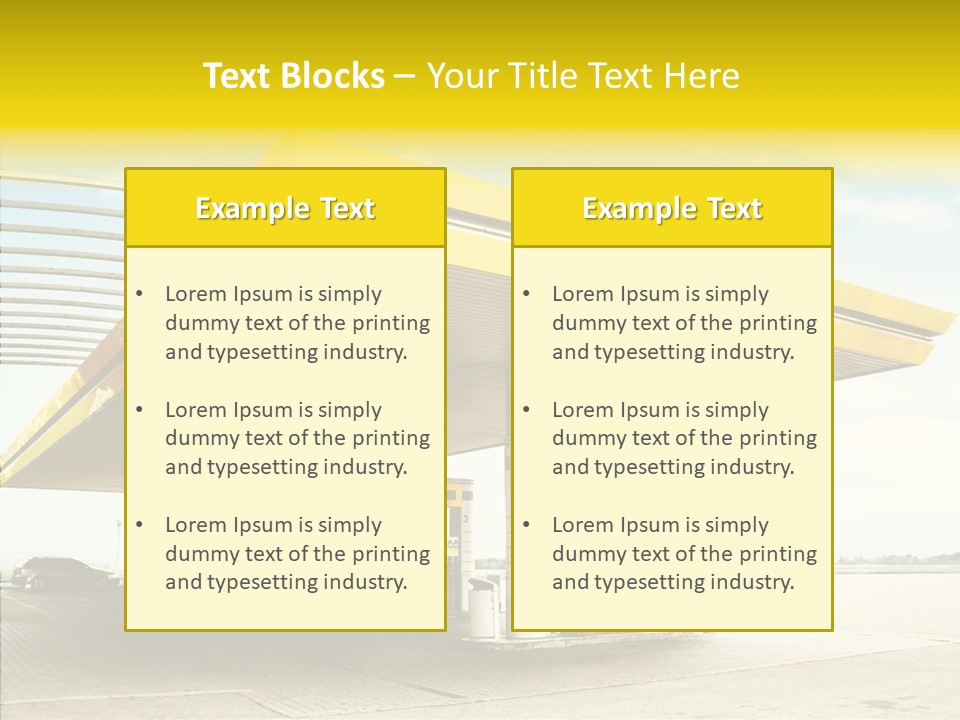 Village Gasoline Vehicle PowerPoint Template