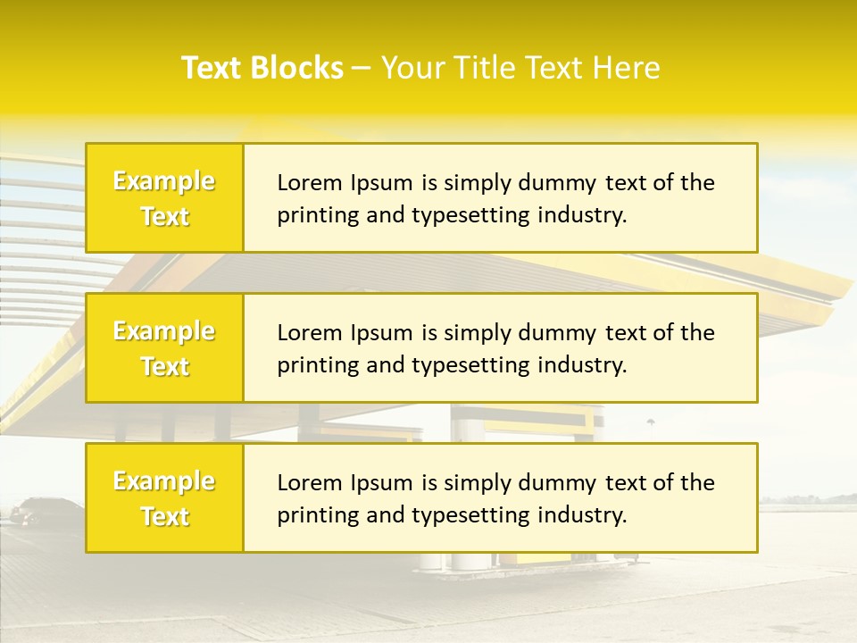 Village Gasoline Vehicle PowerPoint Template