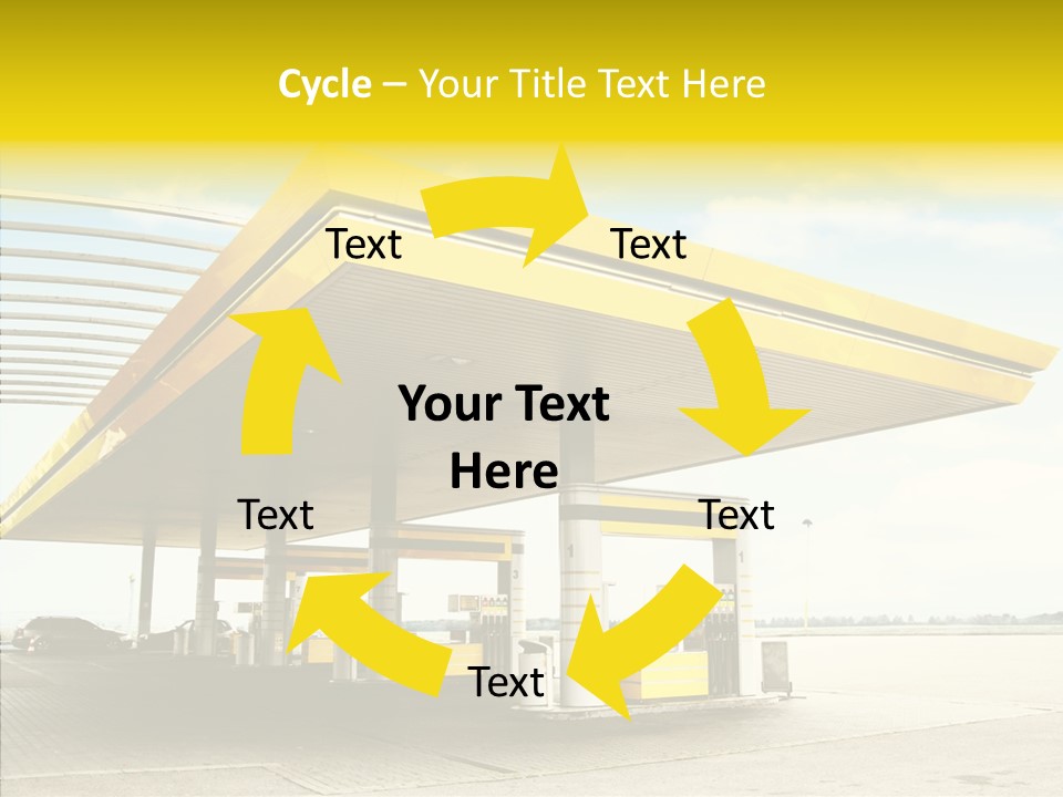 Village Gasoline Vehicle PowerPoint Template