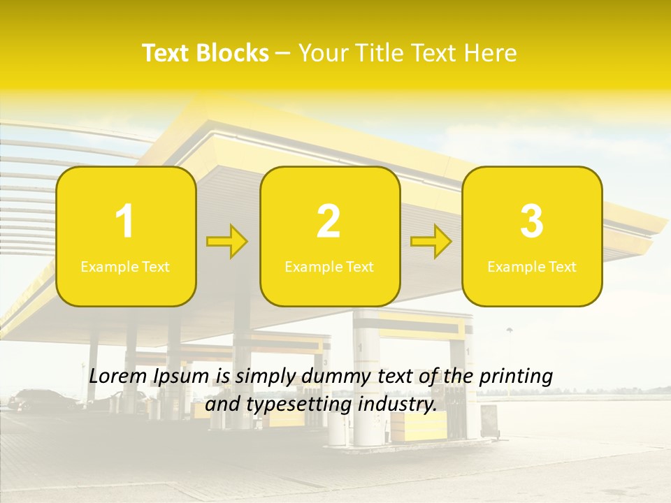 Village Gasoline Vehicle PowerPoint Template