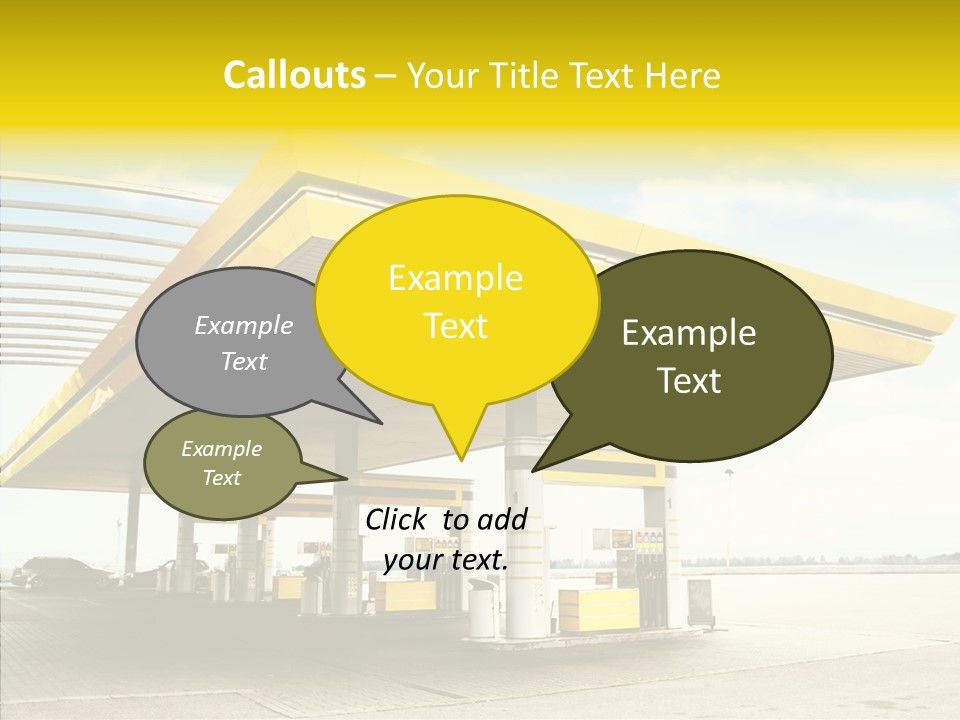 Village Gasoline Vehicle PowerPoint Template