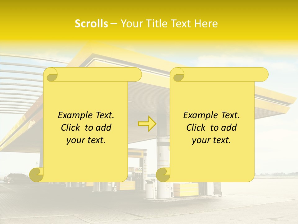Village Gasoline Vehicle PowerPoint Template