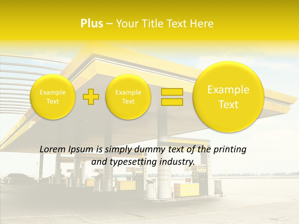 Village Gasoline Vehicle PowerPoint Template