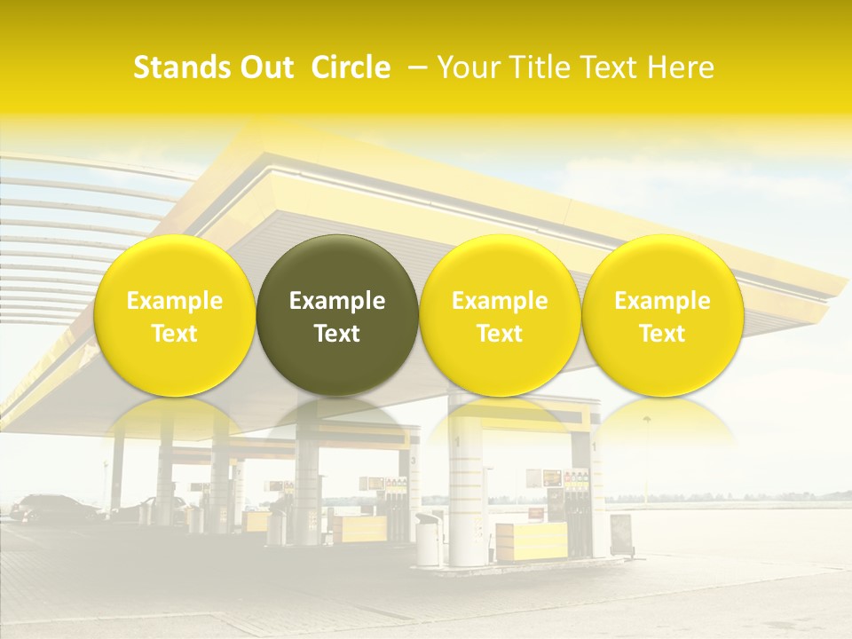 Village Gasoline Vehicle PowerPoint Template