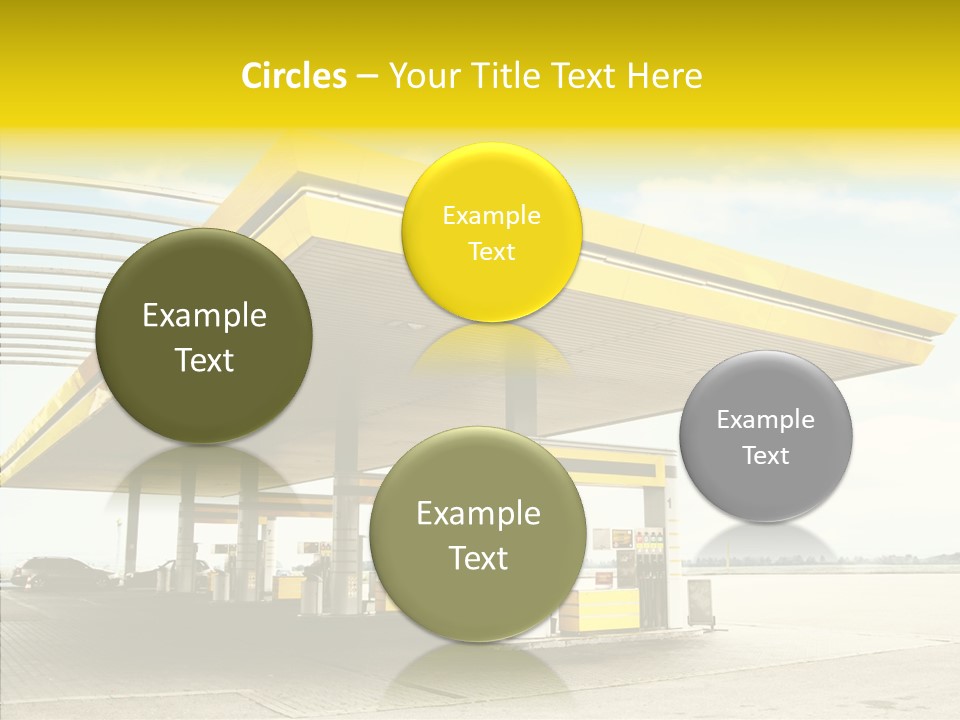 Village Gasoline Vehicle PowerPoint Template