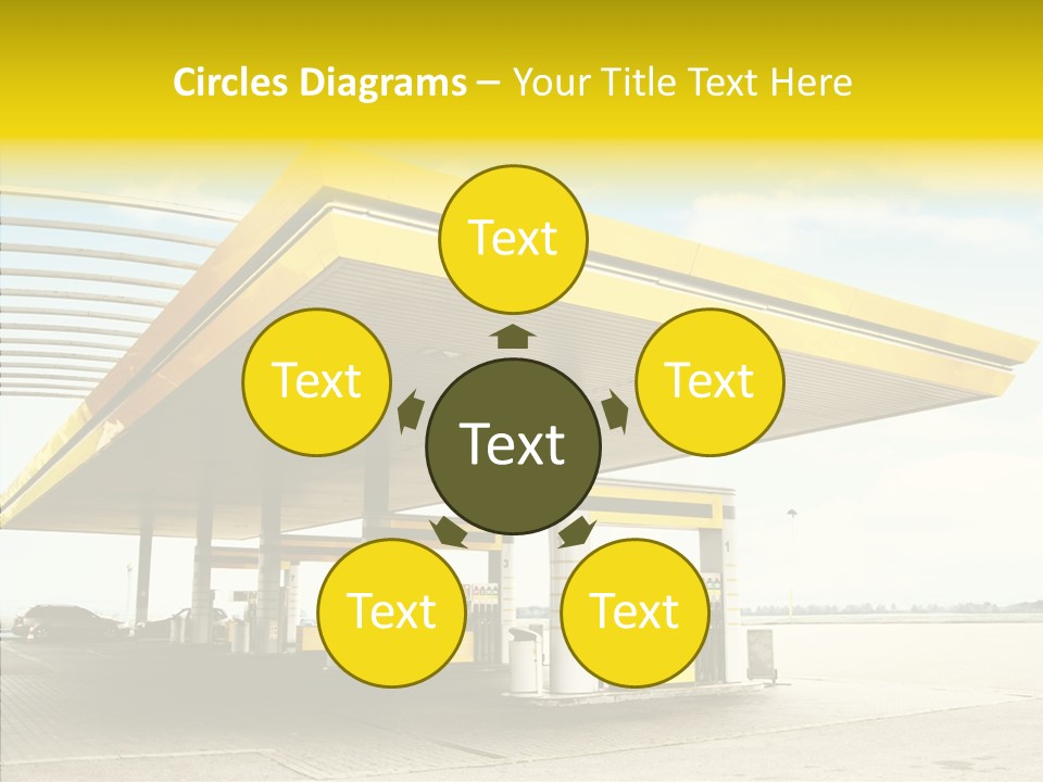 Village Gasoline Vehicle PowerPoint Template