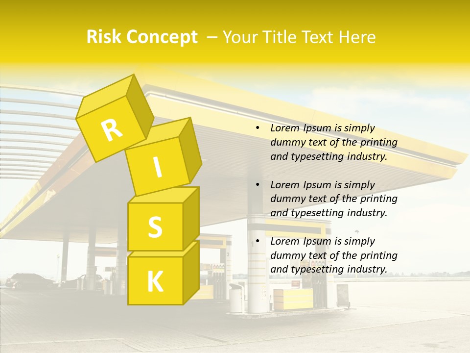 Village Gasoline Vehicle PowerPoint Template