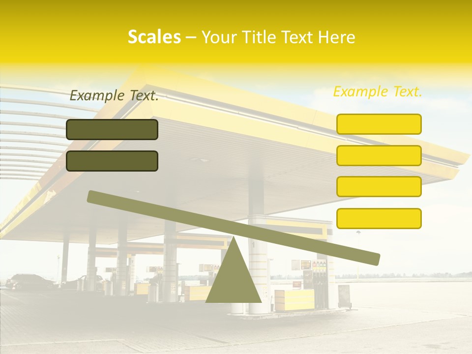 Village Gasoline Vehicle PowerPoint Template
