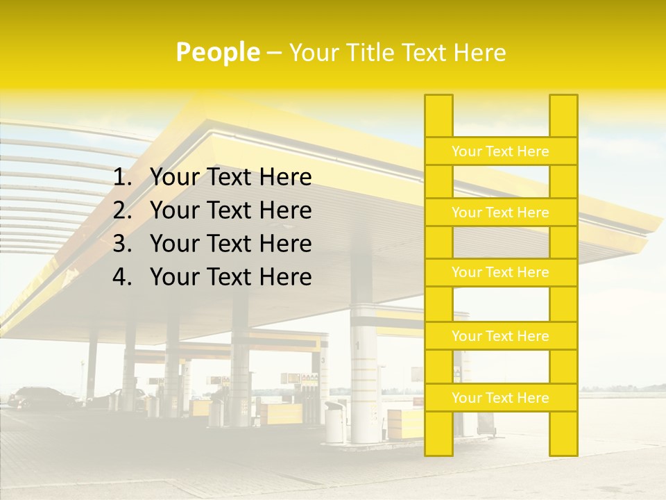 Village Gasoline Vehicle PowerPoint Template