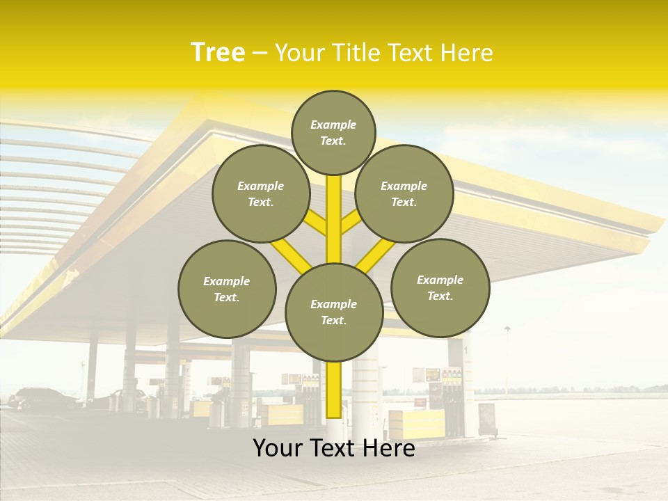 Village Gasoline Vehicle PowerPoint Template