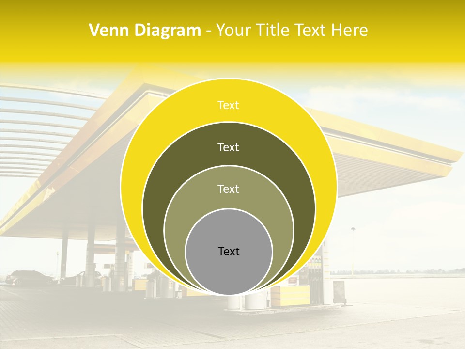 Village Gasoline Vehicle PowerPoint Template
