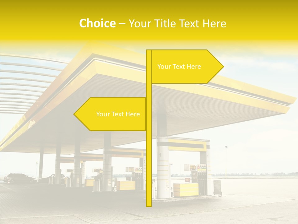 Village Gasoline Vehicle PowerPoint Template