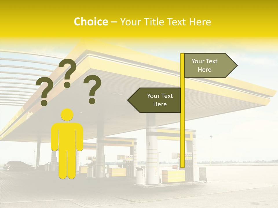 Village Gasoline Vehicle PowerPoint Template