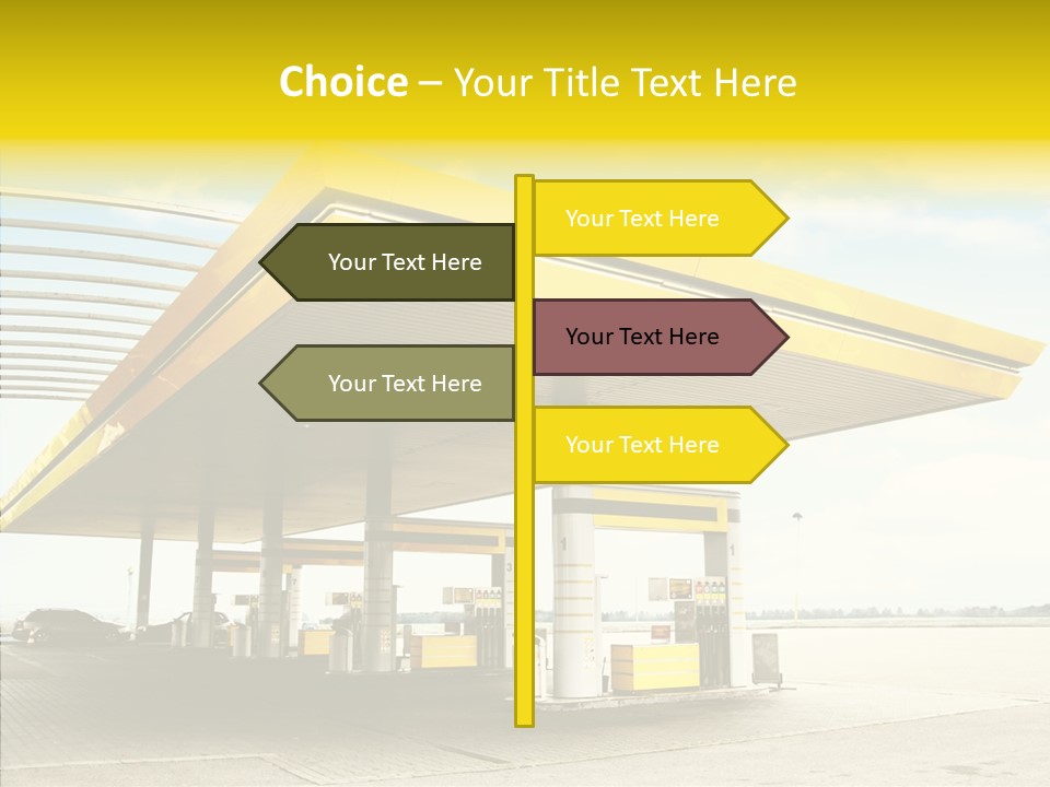 Village Gasoline Vehicle PowerPoint Template