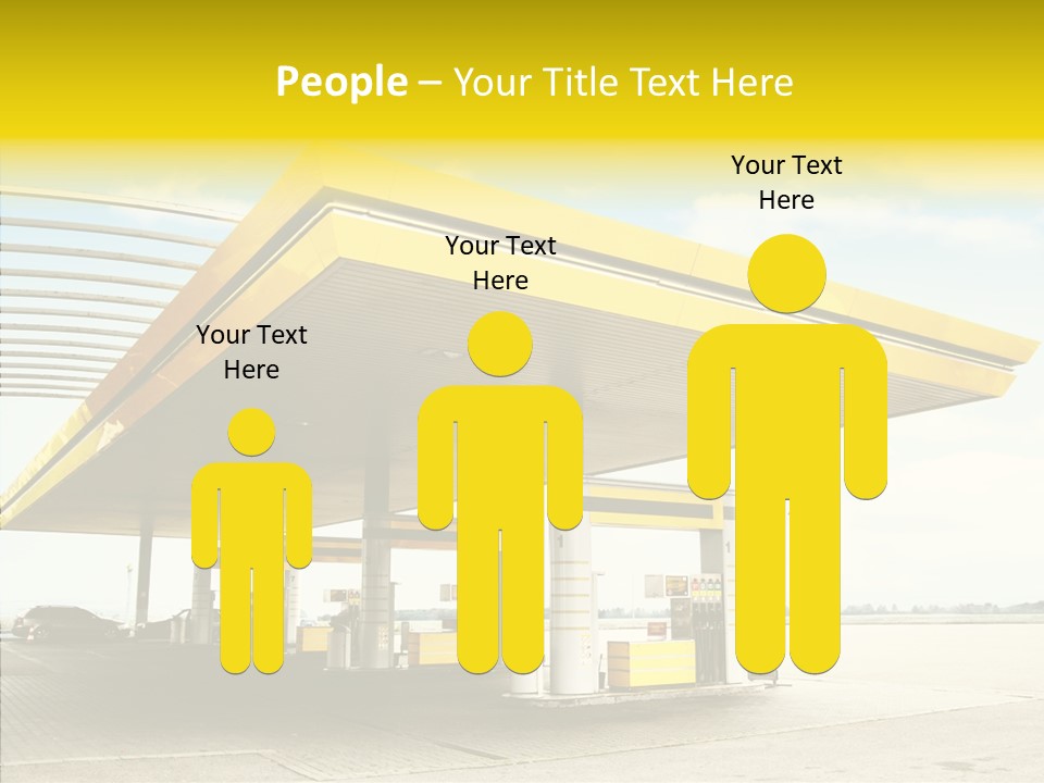 Village Gasoline Vehicle PowerPoint Template