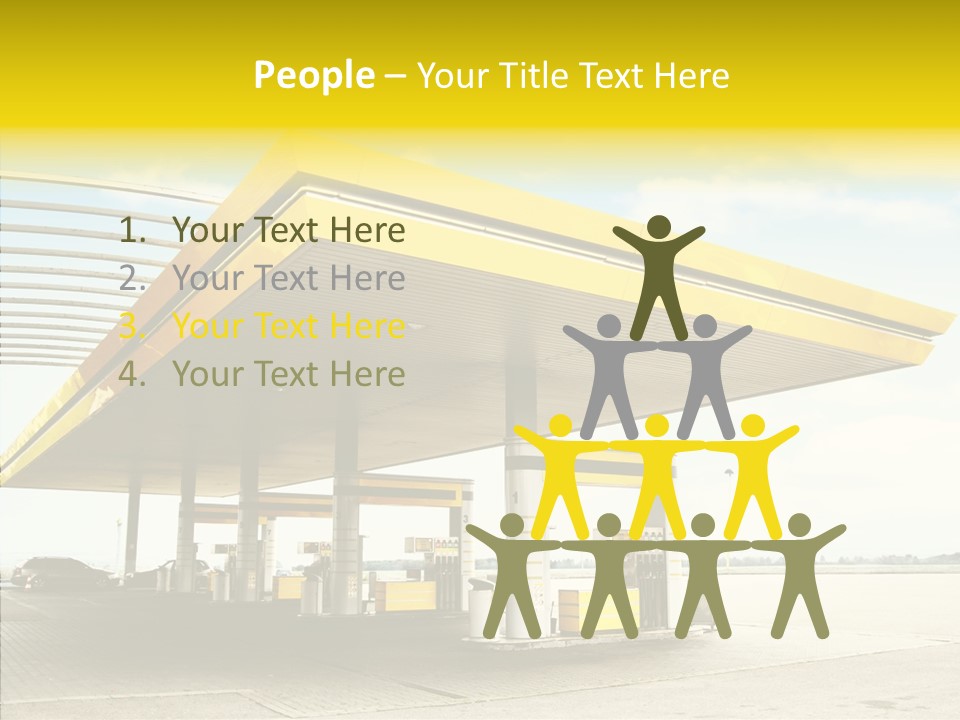 Village Gasoline Vehicle PowerPoint Template