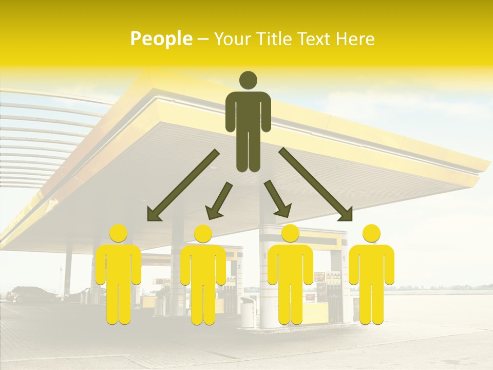 Village Gasoline Vehicle PowerPoint Template